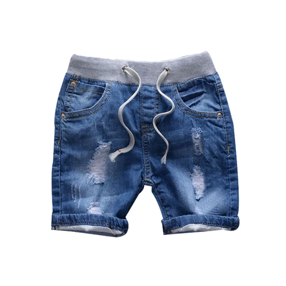 baby boy denim shorts kid 100 cotton soft Ripped jeans shorts boy