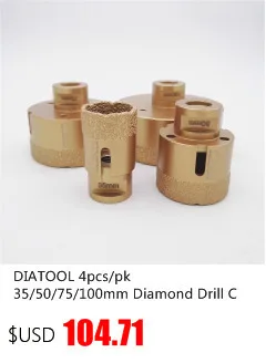 Diatool 2 шт. 30 мм профессионального качества вакуумной пайки diamond core bits с M14 соединение, бурения Биты