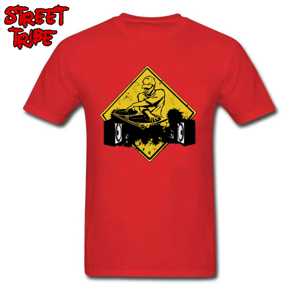 Mens Brand New Leisure T Shirt O Neck Labor Day 100% Cotton T-Shirt Unique Short Sleeve disc jockey music dj mix T Shirt disc jockey music dj mix red