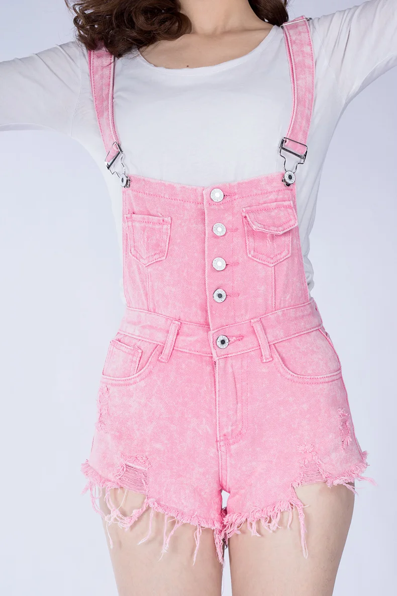 2017 spring new selling cowboy pants pants low waist buckle hole Korean fashion strap shorts female (10)