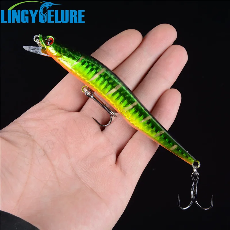12CM/12G Hard Laser Minnow Fishing Wobblers Artificial Bait Fake Lures Pesca Treble Hooks Diving 0.5-1.8m Crankbaits Swimbait