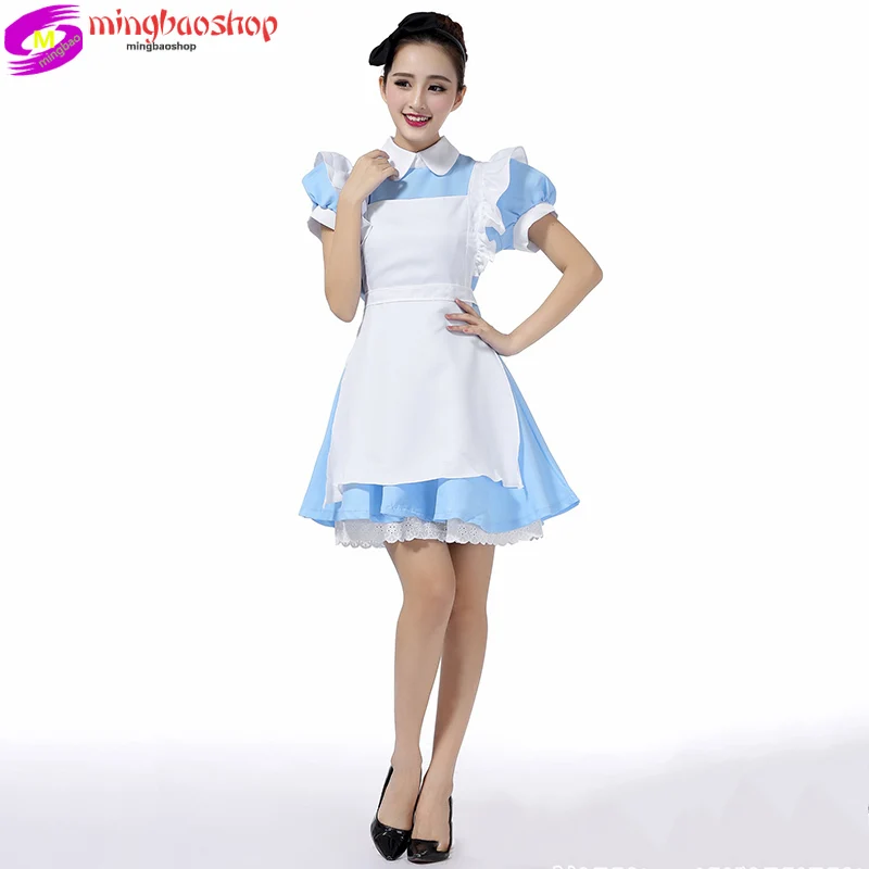 Halloween Maid Costumes Womens Adult Alice In Wonderland Costume Suit 