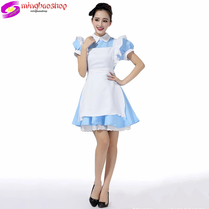 

Halloween Maid Costumes Womens Adult Alice in Wonderland Costume Suit Maids Lolita Fancy Dress Cosplay Costume for Women Girl 14