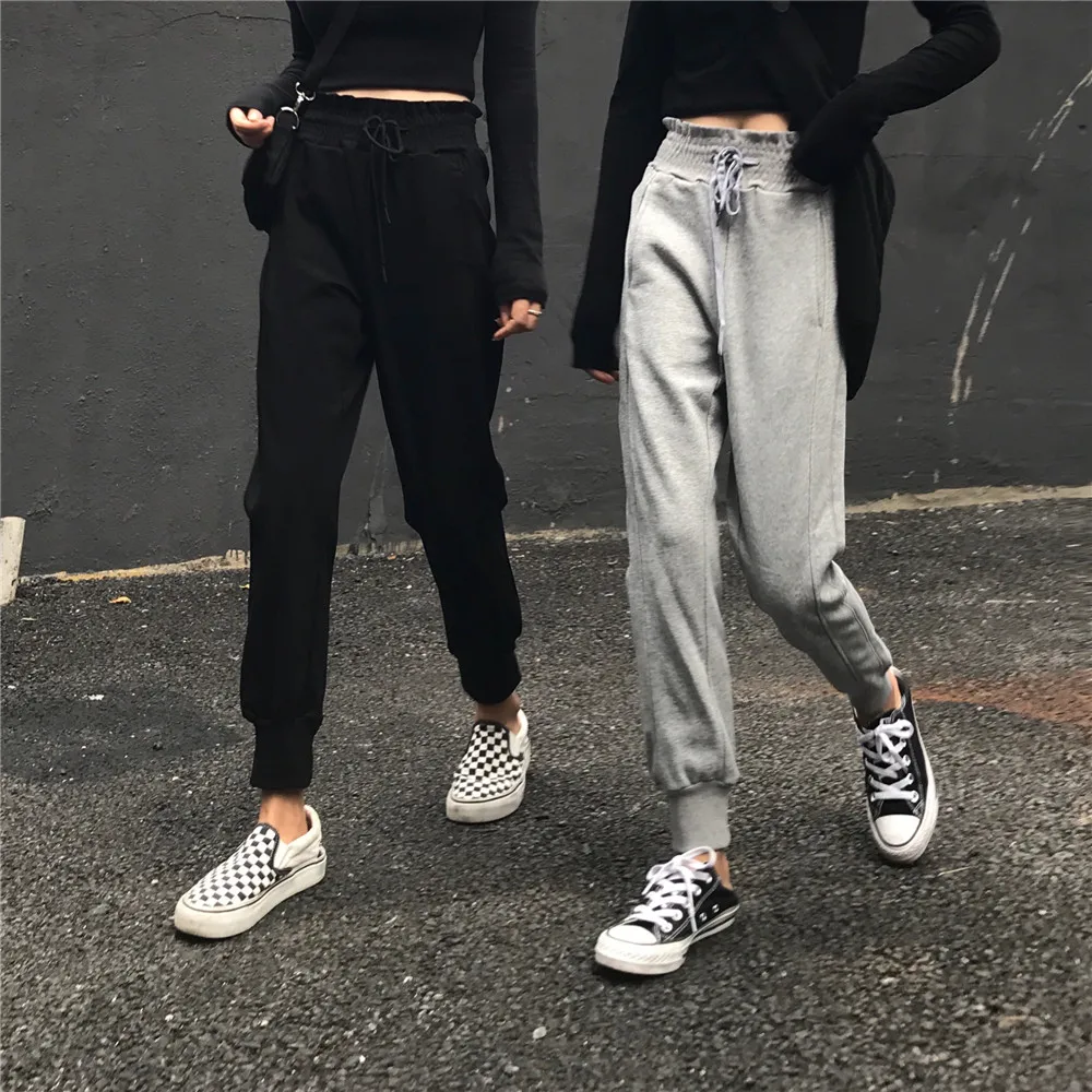 

Ropa De Invierno Para Mujer 2018,Korean Streetwear Joggers Women Sweatpants Women , Wide Leg Pants Plus Size High Waist Pants