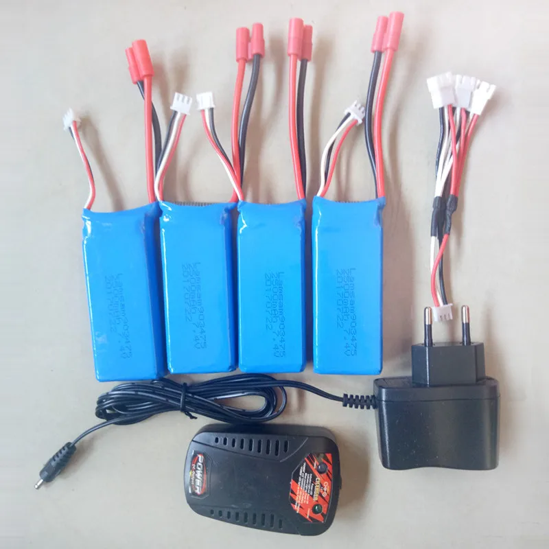 Аккумулятор высокой емкости 7,4 V 2500mAh для Syma X8W x8c X8G X8HC X8HW X8HG аккумулятор Радиоуправляемый Дрон Квадрокоптер Syma X8G X8HG запчасти