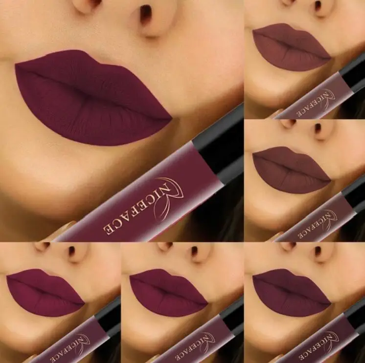 Niceface Maquiagem LIPSTICK Beauty Makeup Matt Lipstick Batom Long Lasting Liquid Lip Tattoo Pigment Nude Cosmentic Lipstick Niceface Maquiagem LIPSTICK Beauty Makeup Matt Lipstick Batom Long Lasting Liquid Lip Tattoo Pigment Nude Cosmentic Lipstick