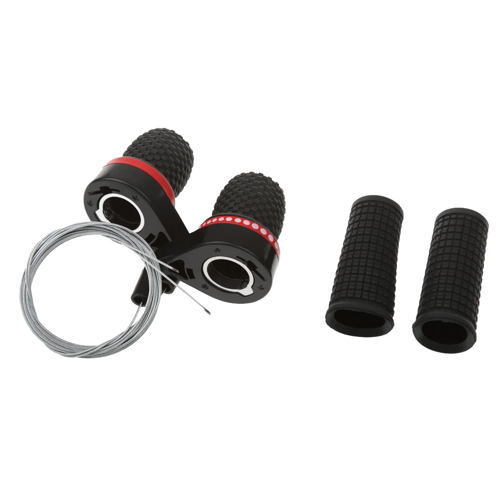 2pcs Universal MTB Road Bicycle Bike Twist Handlebar Grip Speed Shifter 18/21 Speed for Universal Type MTB Folding Road Bike
