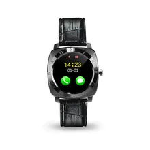 X3 bluetooth schrittzähler schlaf smart watch leder android smartwatch monitor fernbedienung kamera musik sim-tf-karte