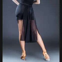 Новый бренд 1 Цвет латинский танец брюки Для женщин хлопок черный для латинских танцев костюмы Сальса Румба Танго бальный костюм A2010