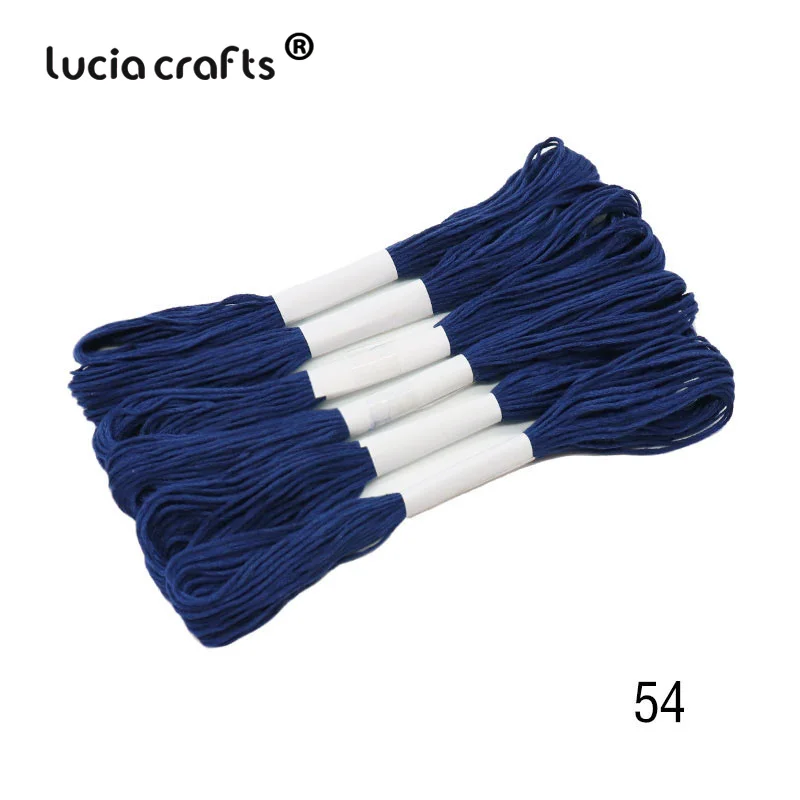 6 шт 7 метров разные цвета якорь» для вышивания крестиком хлопок вышитые нить 20050028(D6 - Цвет: 54 Dark blue