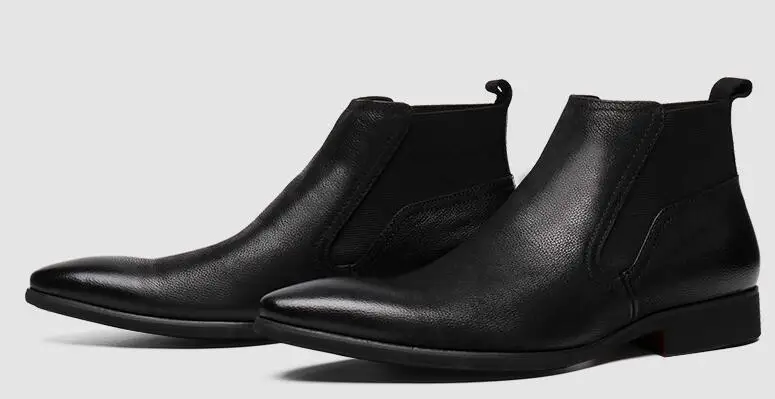 

Autumn and winter men's casual high-top shoes men's pointed toe leather boots men's boots British Martin boots fashion boots