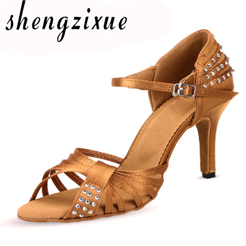 bronze satin heels