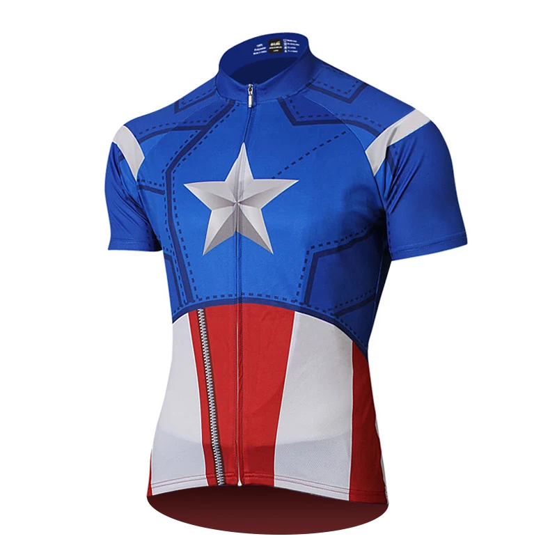 Марвел из Мстителей супергерой Велоспорт Джерси Капитан Америка костюм зимний солдат велосипедные комплекты велосипедные шорты Джерси комплект