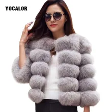 YOCALOR шуба из искусственного меха норковые шубы зимняя куртка женская элегантная Толстая Теплая Верхняя одежда куртка из искусственного меха женская парка Женское пальто