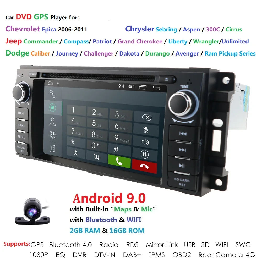 1 din Android 9 0 автомобильное радио DVD automotivo головное устройство для Chevrolet Epica jeep Grand