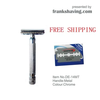 

Frank Shaving-Double Edge Safety Razor Chrome color +FREE BLADE+FREE SHIPPING #DE-14MT
