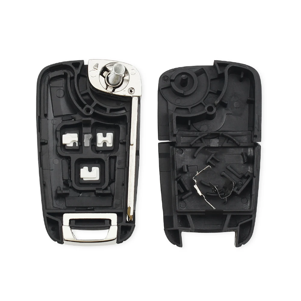 Dandkey 10 шт. модифицированный флип-ключ для Chevrolet Cruze Aveo автомобильный пульт дистанционного ключа оболочки 2/3 кнопки для ключа ФОБ чехол HU46/YM-28 лезвие автомобиля-Стайлинг