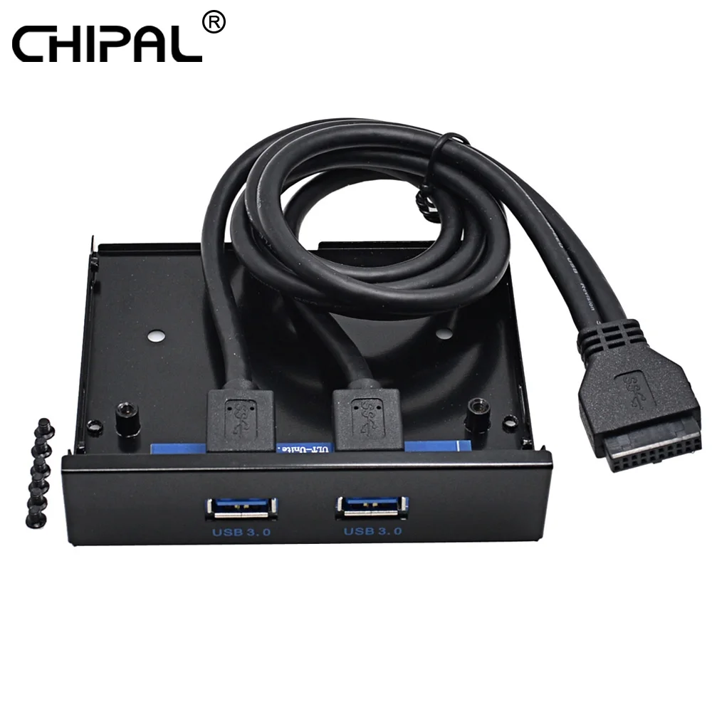 CHIPAL высокая производительность 20 Pin 2 порта USB 3,0 концентратор USB3.0 Передняя панель кронштейн Кабель-адаптер для ПК настольный 3,5 дюймов флоппи-отсек