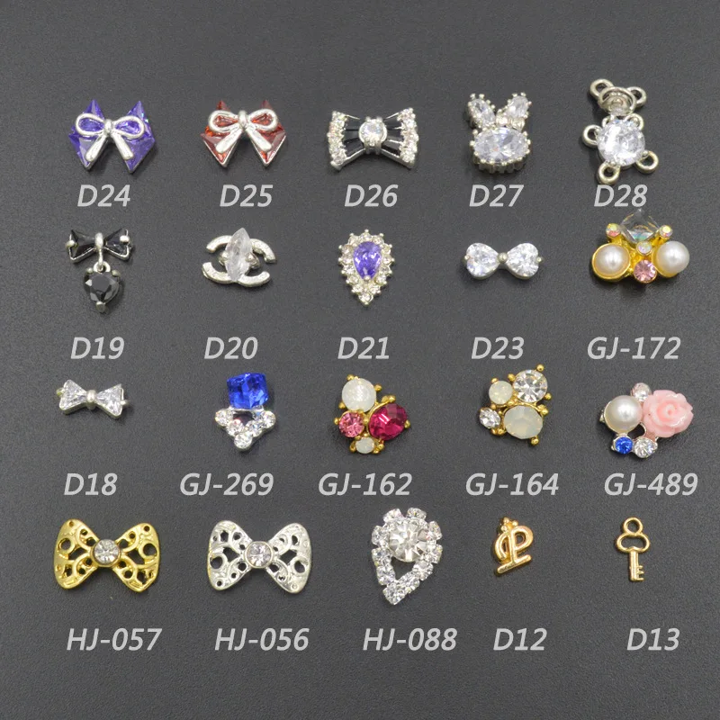 10pcs high quality new fashion classic nail zircon jewelry alloy