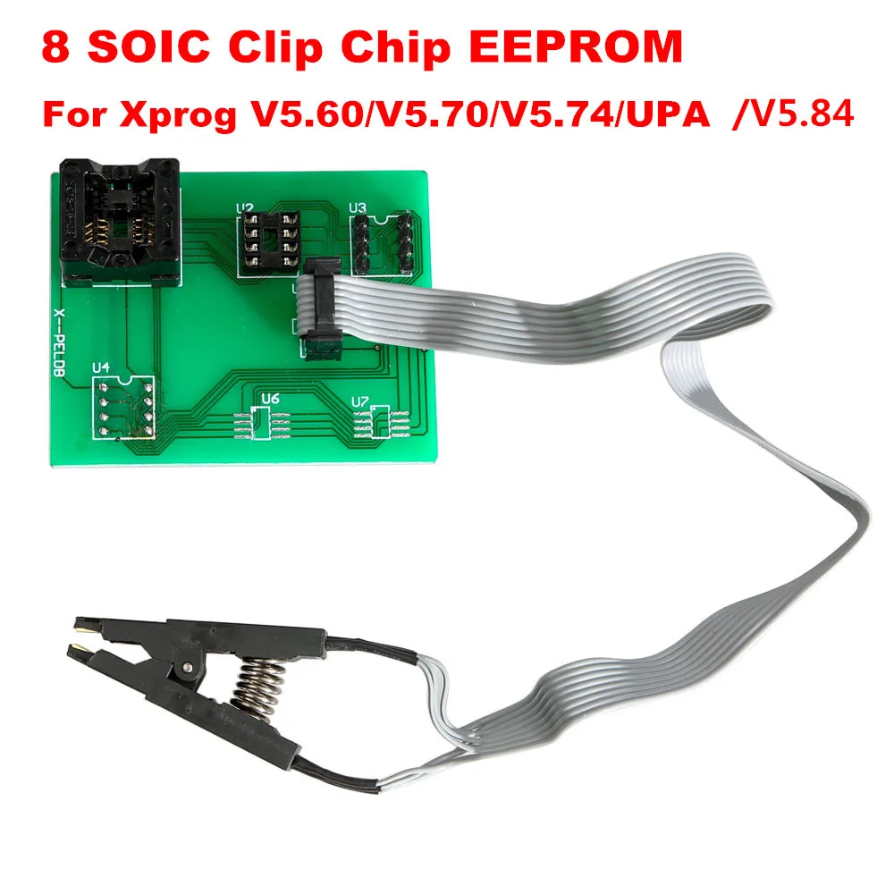 

Free shipping xprog eeprom board upa usb v1.3 programmer upa usb adapter with soic 8 sop8 test clip for xprog V5.60/V5.70/V5.74