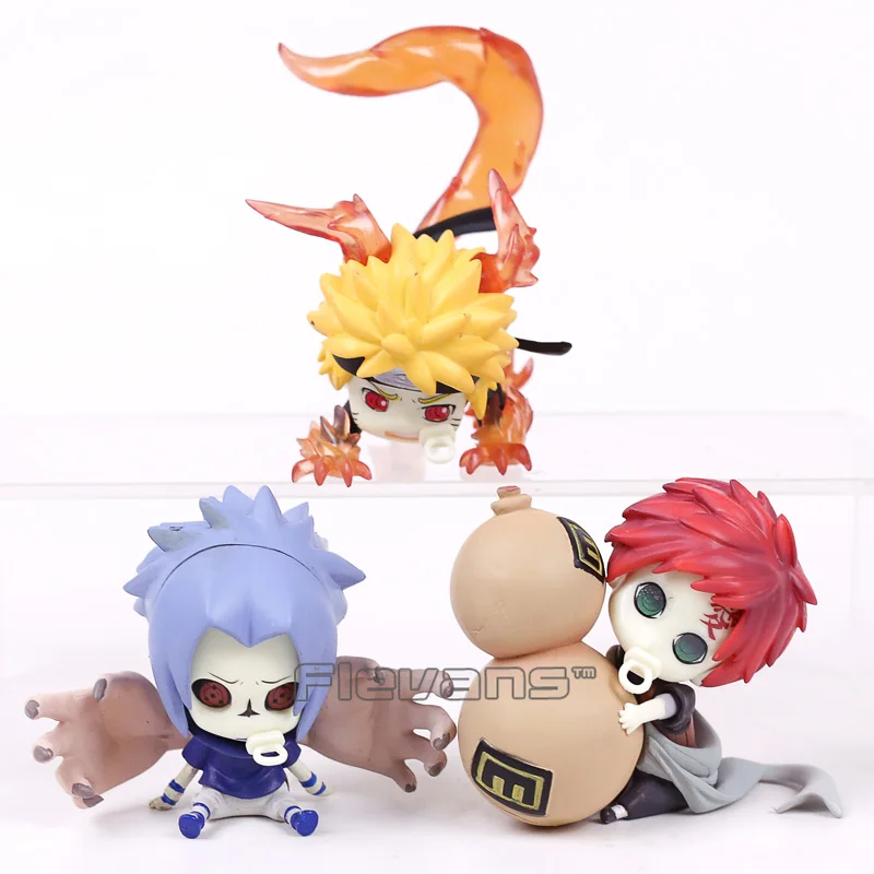 

Naruto Shippuden Uzumaki Naruto / Uchiha Sasuke / Gaara BB Ver. Mini PVC Figure Collectible Model Toy 7~8cm