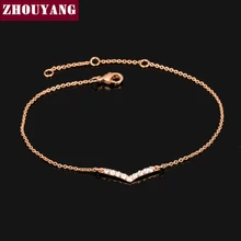 V Lover Hot Sell Elegant Rose Gold Plated Bracelet Jewelry For Women Wedding Gift Wholesale Top Quality ZYH158