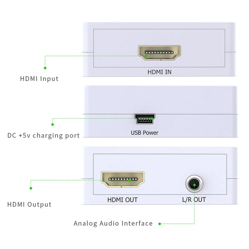 Robotsky 4 К x 2 К HDMI аудио эксрактор 3D HDMI к HDMI с аудио l/r конвертер адаптер для PS4 DVD телеприставки Тетрадь