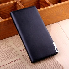 2016 Mode Chaude Noir Long Hommes Portefeuille Célèbre Designer De Luxe marque Pu En Cuir Hommes Portefeuilles Mâle Argent D’affaires Carte Bourse sacs