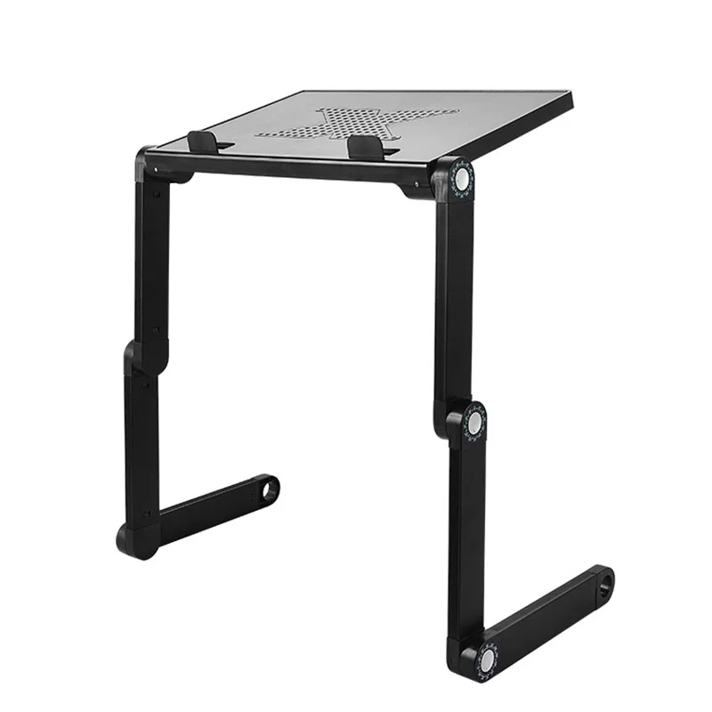 Black Adjustable Laptop Desk Computer Table Stand Tray For Sofa Bed Portable Foldable Laptop Table Cooling For Office Home