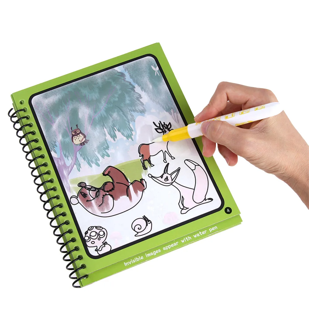 Magic Water Drawing Book for Kid Painting Mat Water Coloring Book Magic Pen Children Doodle Board Toys Baby Early Education Book