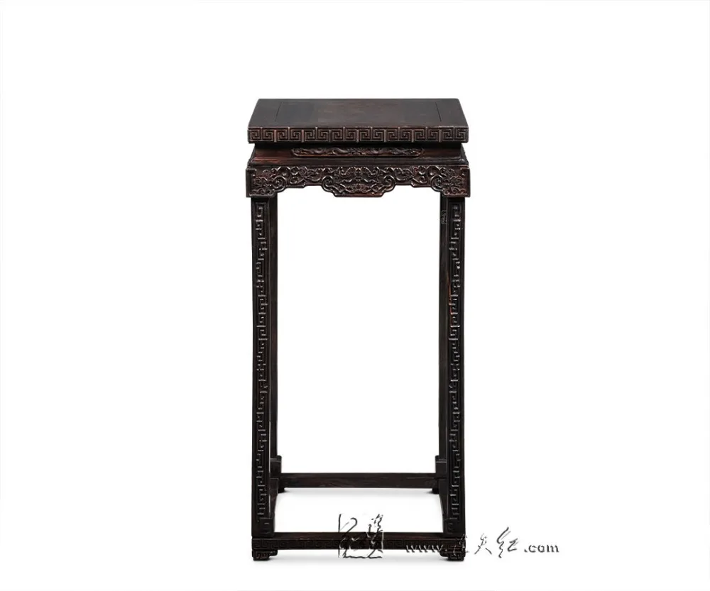 Chinese Classical Furniture Burma Rosewood Flower Stand with Lotus Patterns Home Decoration Burmase Luxurious Solid Wooden Table Chinese Classical Furniture Burma Rosewood Flower Stand with Lotus Patterns Home Decoration Burmase Luxurious Solid Wooden Table