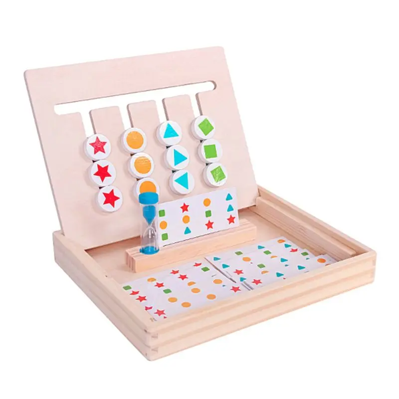 

Montessori Education Wooden Toys Four Color Matching Game Early Children Kids Preschool Training Learning Building Blocks