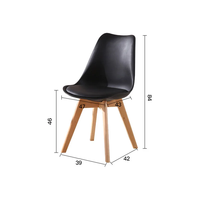 Твердый деревянный Повседневный пластиковый надежный задний стул простая столовая балкон гостиная мебель для дома кабинет спальня студенческий стул