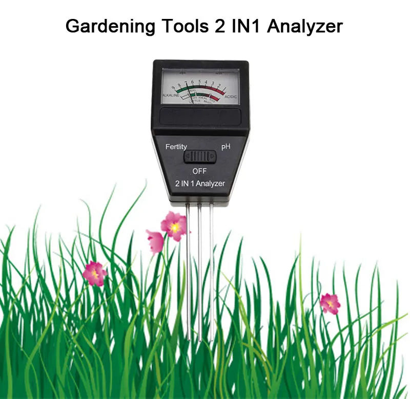 

JIGUOOR 2 in 1 Soil PH Meter Feitility Tester with 3 Probes Measuring Tools