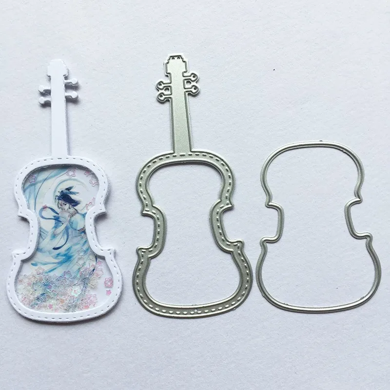 

Metal Cutting Dies Violin die mold rocker cardStencils For Scrapbooking photo card Making 2019 new Die Set Embossing Card crafts