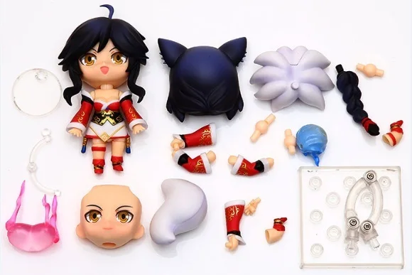 4 &quot10 см Аниме Nendoroid Ahri 411 ПВХ фигурка игрушка кукла коллекция|Игровые фигурки и