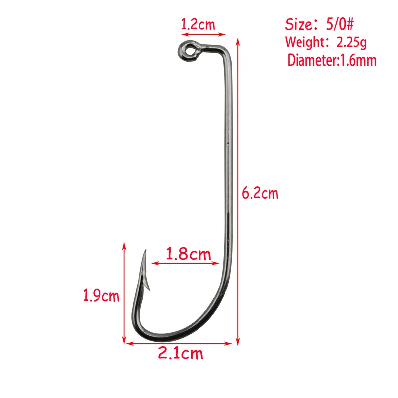 20 шт./лот Кривошип Крючки из углеродистой стали червь 6 размеров Мягкая приманка для рыбы длинный Вибрационный Крючок Рыболовные Крючки рыболовные снасти с WD-065 для хранения - Цвет: SIZE 6