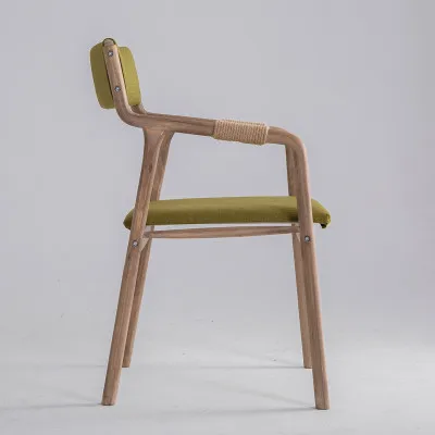 Луи Мода обеденные стулья гостиной твердой древесины изогнутые орех ретро современный минималистский спинки отдыха - Цвет: G15