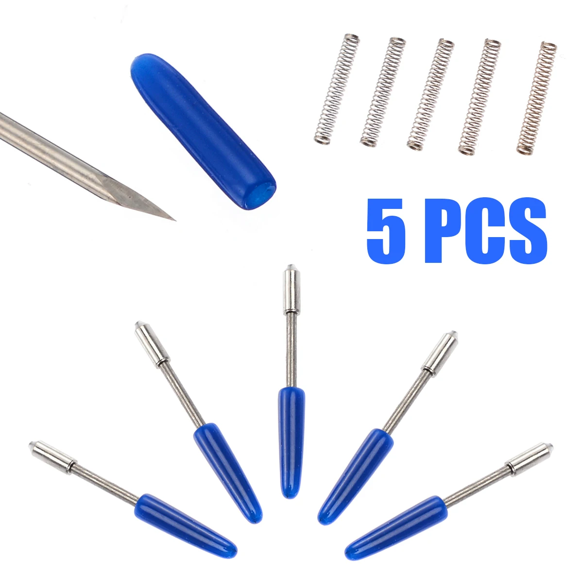 

5Pcs Hard alloy 45/60 Degree Blades with 1pc CB09 Graphtec Blade Holder Set For Vinyl Plotter Cutter