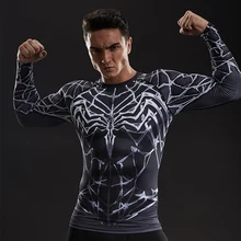 Одежда для фитнеса, бодибилдинга, компрессионная рубашка, мужские футболки с 3D принтом, реглан, длинный рукав, косплей, костюм, топы для мужчин