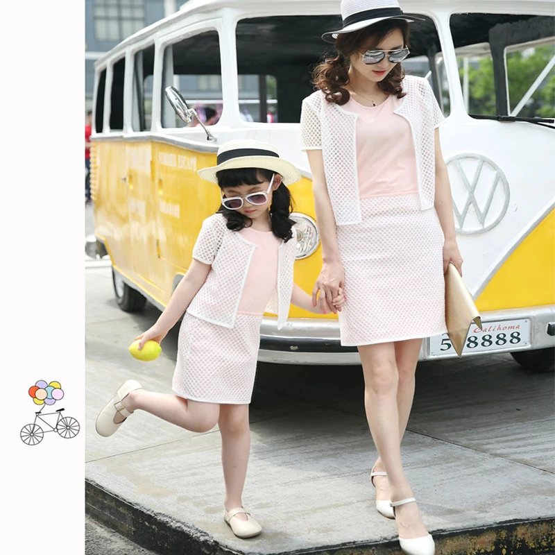 

Mioigee 2019 Summer Parents and Children Outfit Family Matching Outfits Mom and Daughter Matching Clothes Mom Daughter Dress Set
