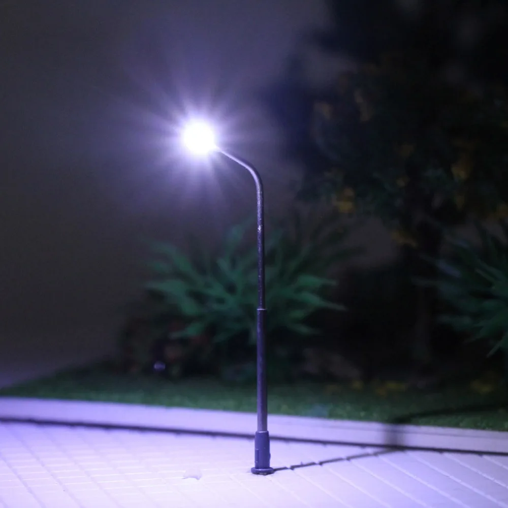 10 Lampes à lampes à LED à double tête Lampes à rue N Scale Train