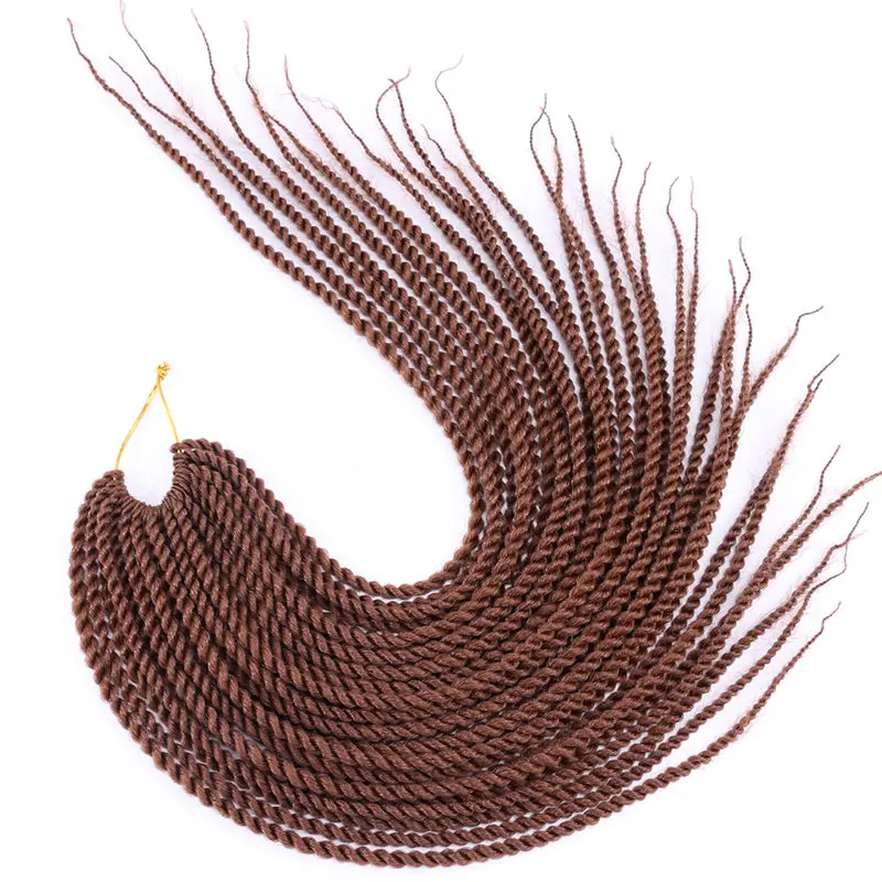 30 корней/шт Сенегальский твист вязание крючком коса волос Синтетический плетение волос Искусственный Locs дреды коробка косы - Цвет: #30