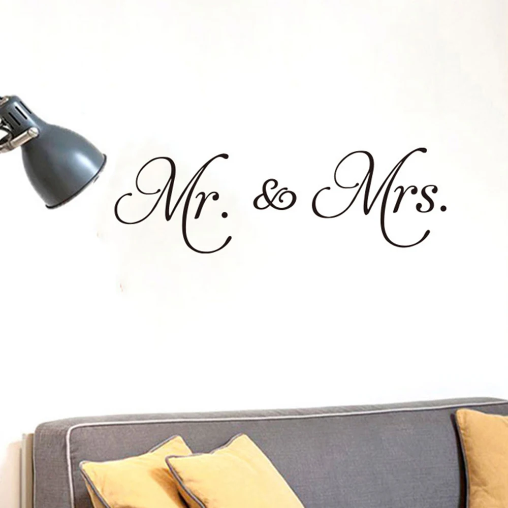 Съемный современный минимализм стикер на стену Mr& Mrs Наклейка на стену гостиная украшение для спальни гостиная домашний декор