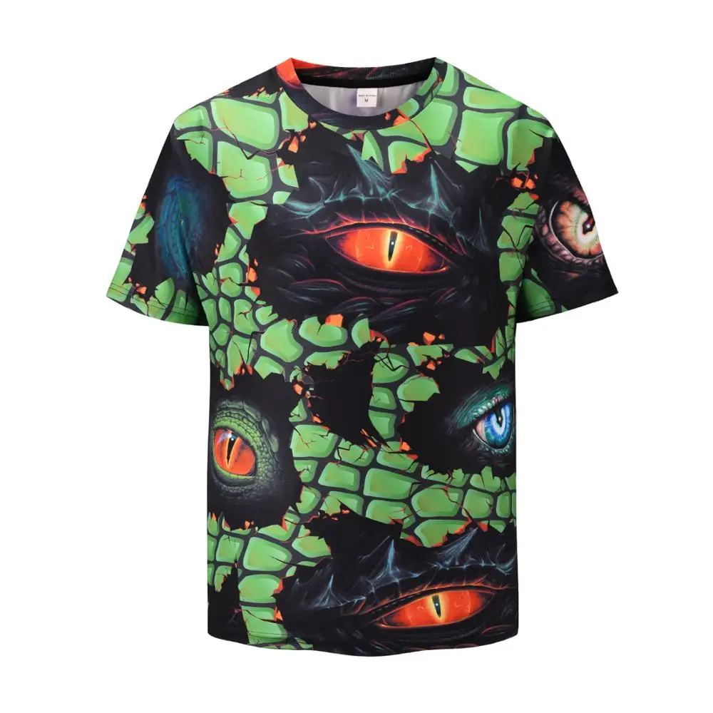 

Brand Eyes Full Print T-shirt Men/Women Hip Hop 3D Tshirt Plus Size Printing Funny Tee Green Punk Rock Colorful Men Clothing