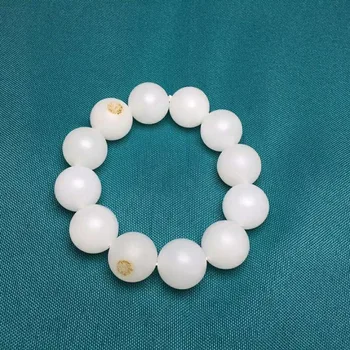 

h74#Hetian jade white jade bracelet, jade is warm and delicate