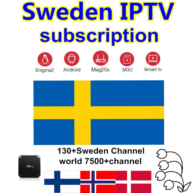 Sweden Iptv Subscription 7500 Hd Live Android Tv Box Europe France
