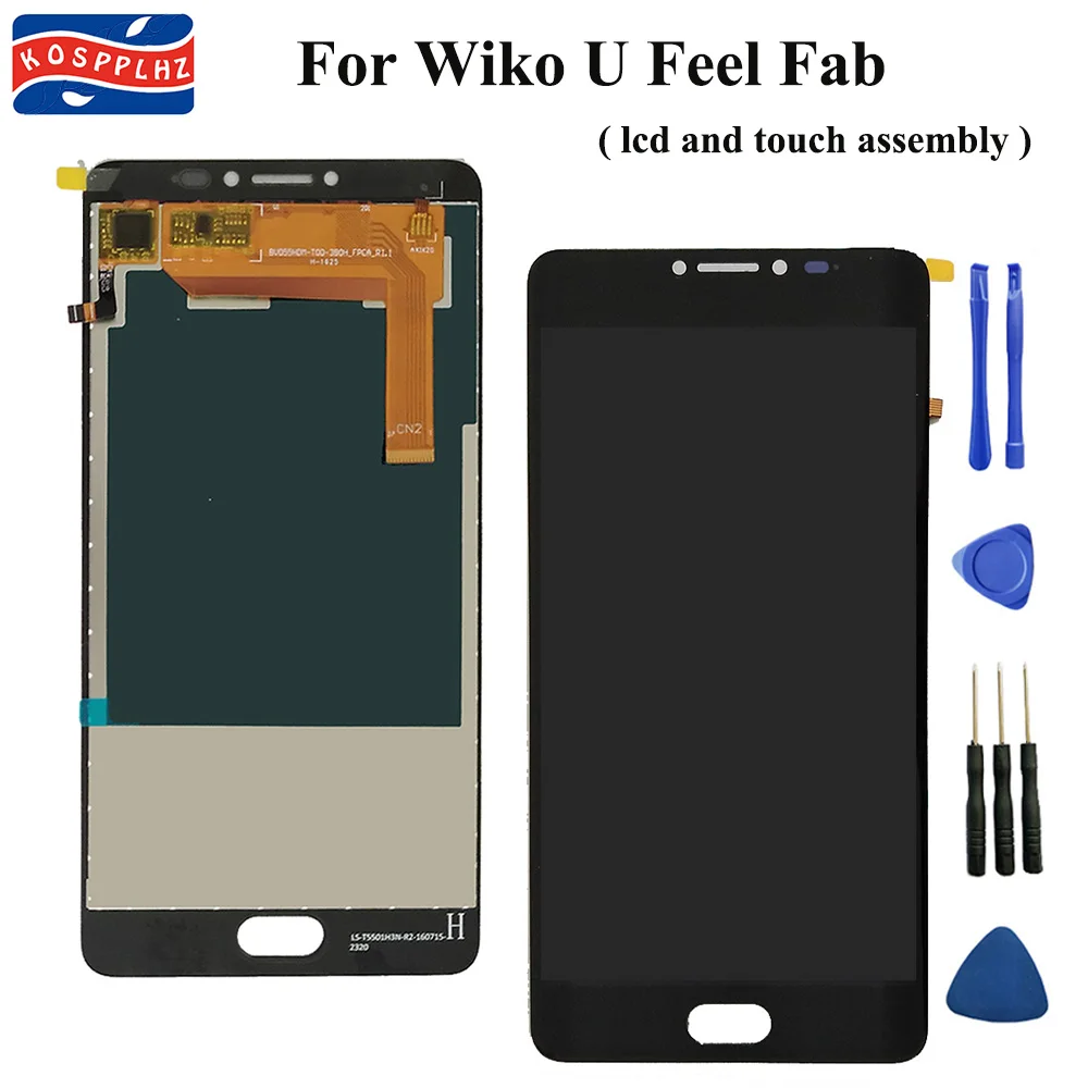 5 дюймов Высокое качество для wiko ufeel fab ЖК-дисплей + сенсорный экран сборка