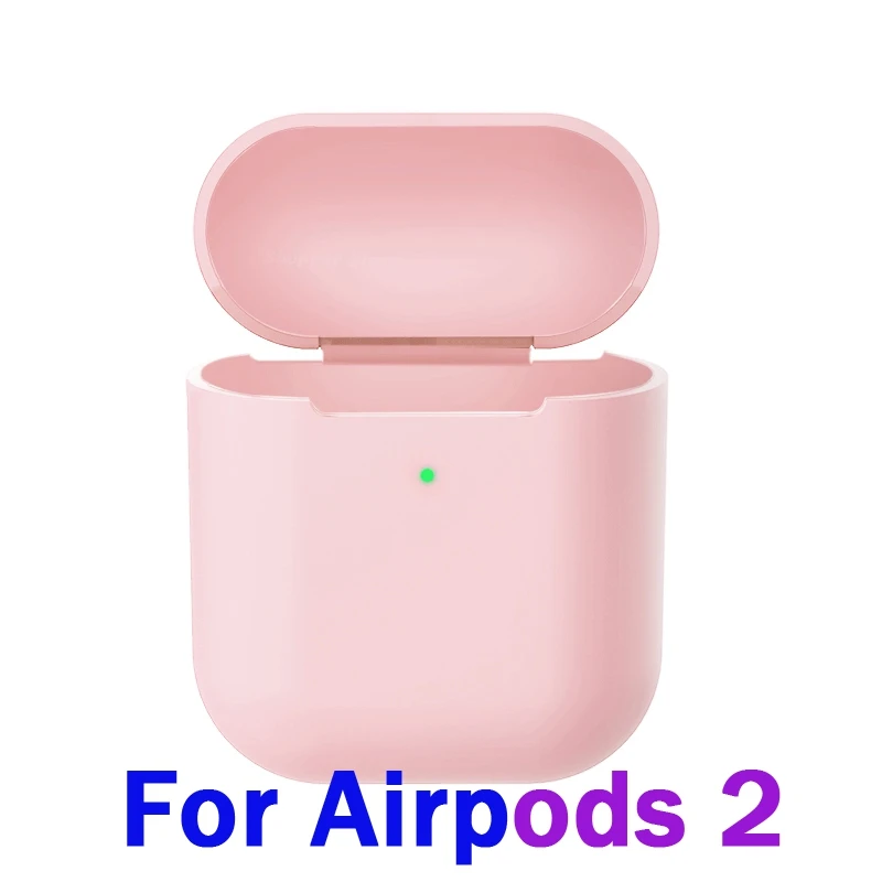 Беспроводной чехол для наушников с Bluetooth для Apple Airpods 2, беспроводное зарядное устройство, мягкий силиконовый чехол для Airpods, защитный чехол - Цвет: 06