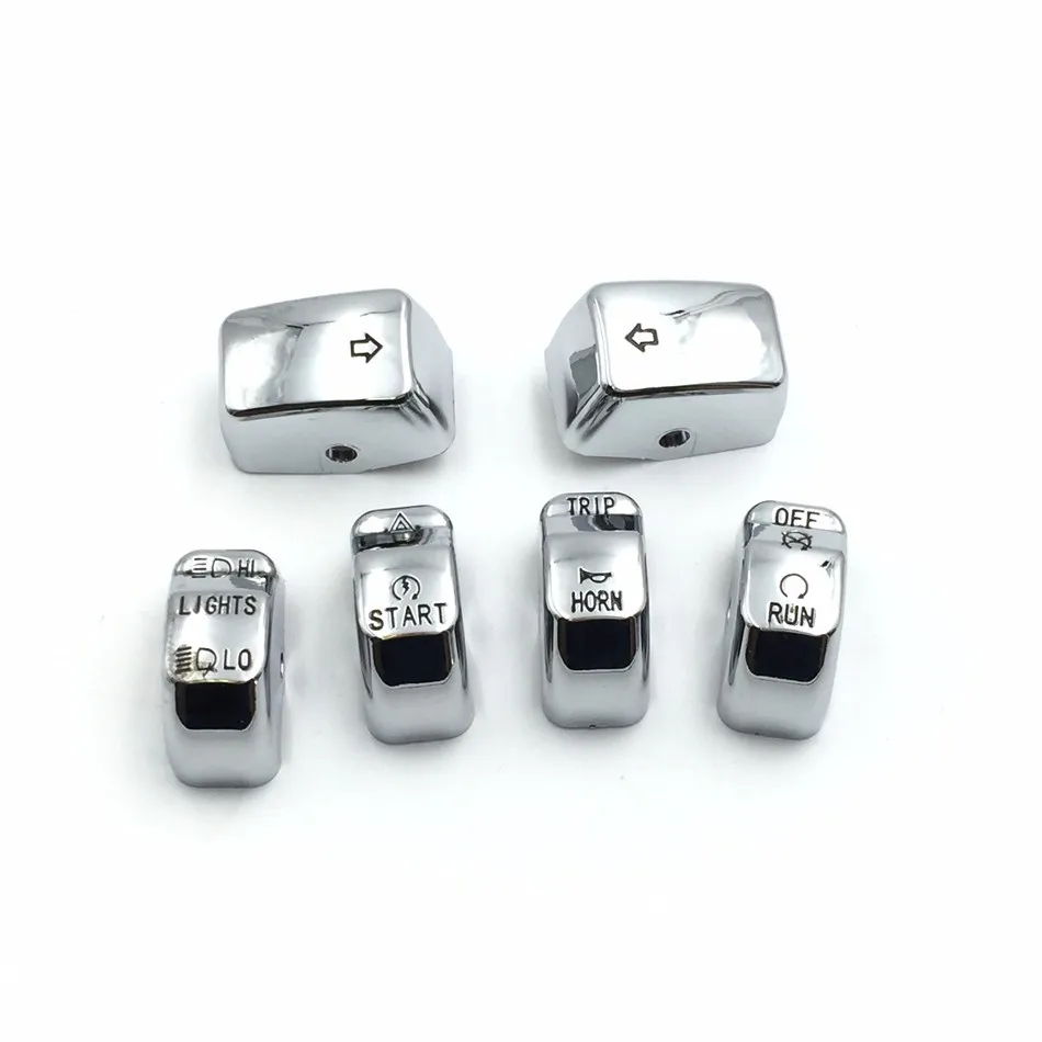 

Aftermarket free shipping motor parts Hand Controls Switch Button Covers For Harley Davidson Softail Dyna & Sportster Chromed